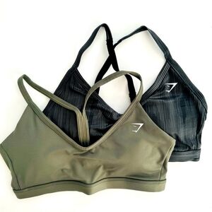 Gymshark L Sport Sports Bra & Training V Neck Sports Bra Set